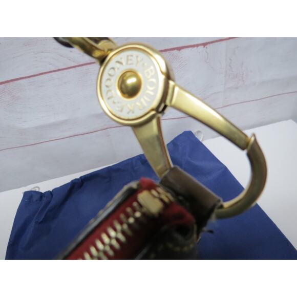 Dooney & Bourke Florentine Leather Large Cassidy Hobo Shoulder Bag Brown/Gray - Picture 11 of 15